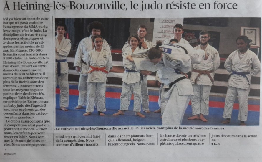 À Heining-lès-Bouzonville, le judo résiste !